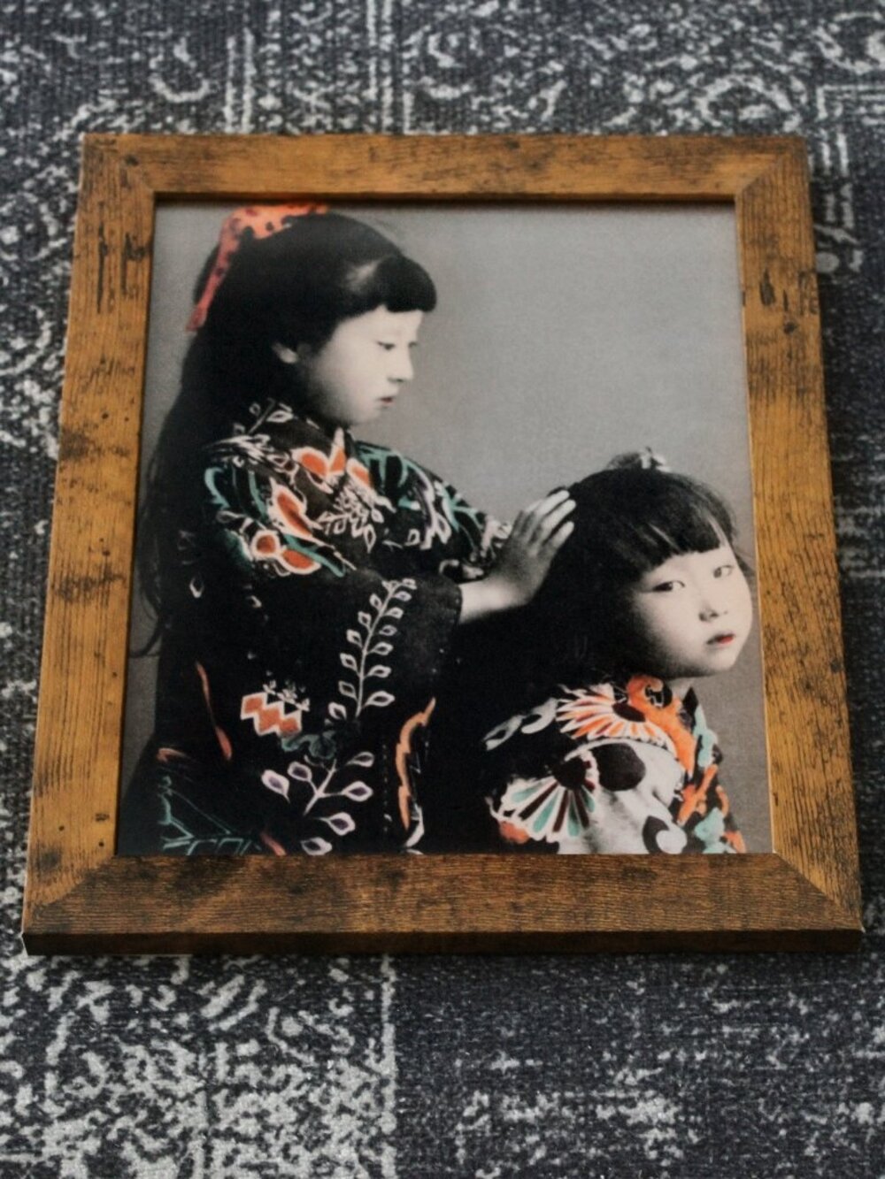 Vintage Japanese Girls Kimono Photo Print 8x10 Antique Asian Wall Decor Art
